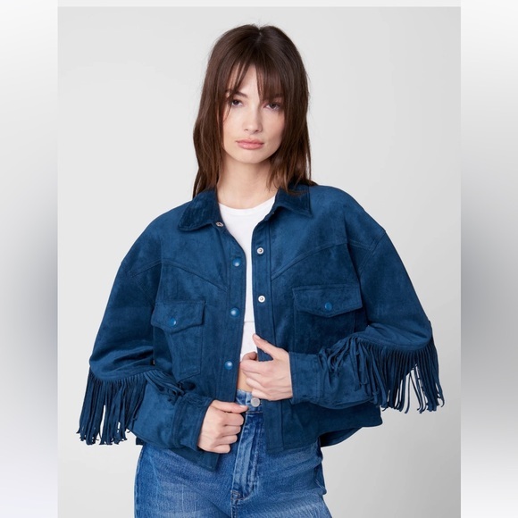 BLANKNYC In Too Deep Jacket Suede NWT large - Picture 1 of 5